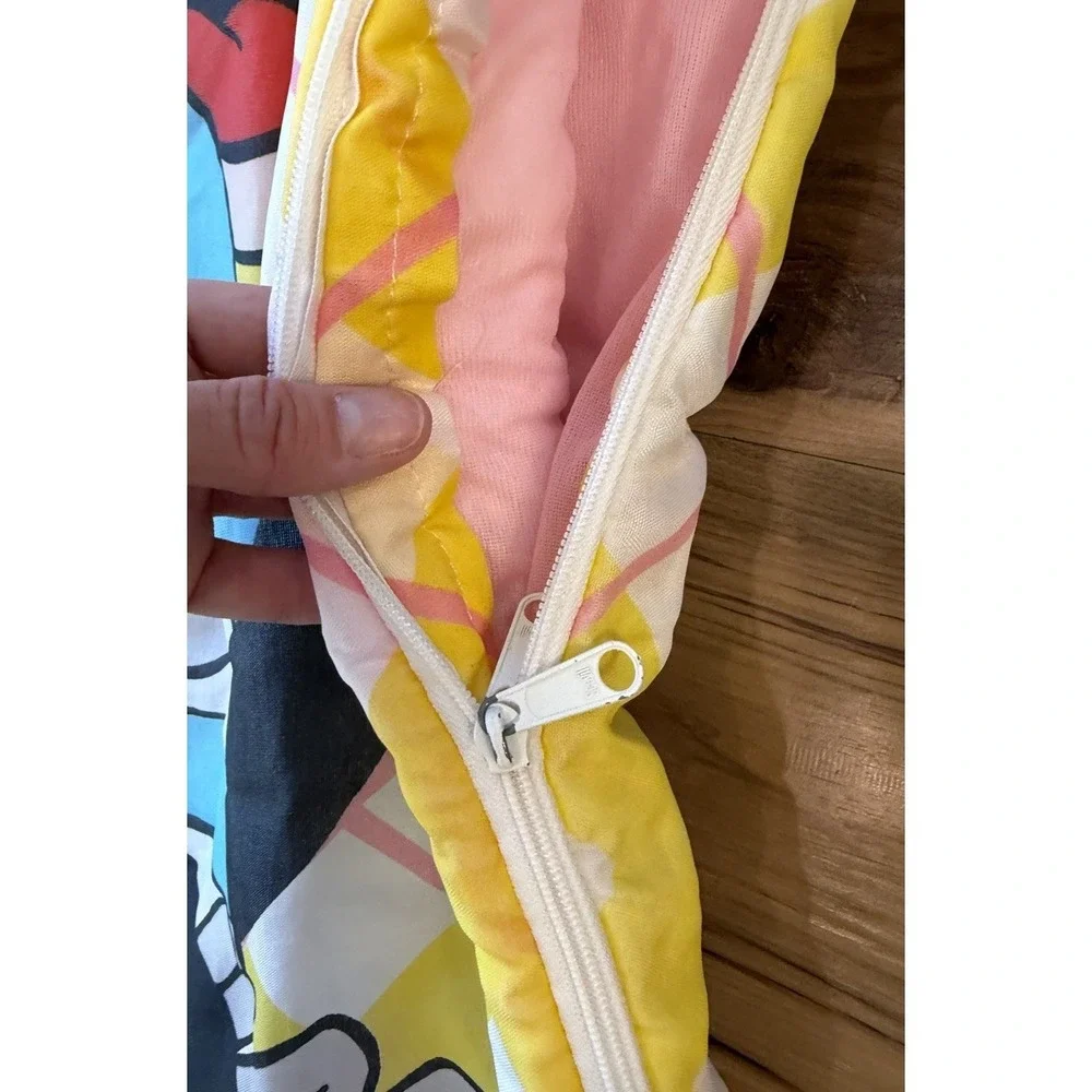 Vintage Mickey Minnie‎ Sleeping Bag Kids Disney Rainbow 30x57 Camping Nap Mat